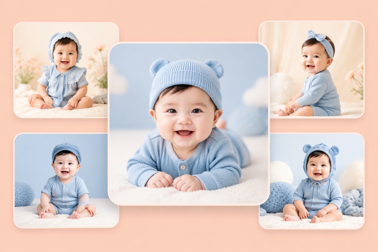 AI Baby Generator — Acabamento refinado de retrato