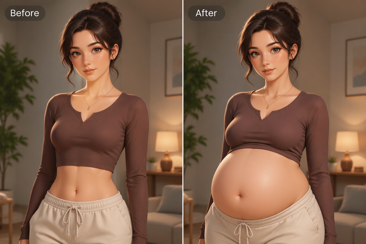 AI Belly Inflation — Consistent Character Details