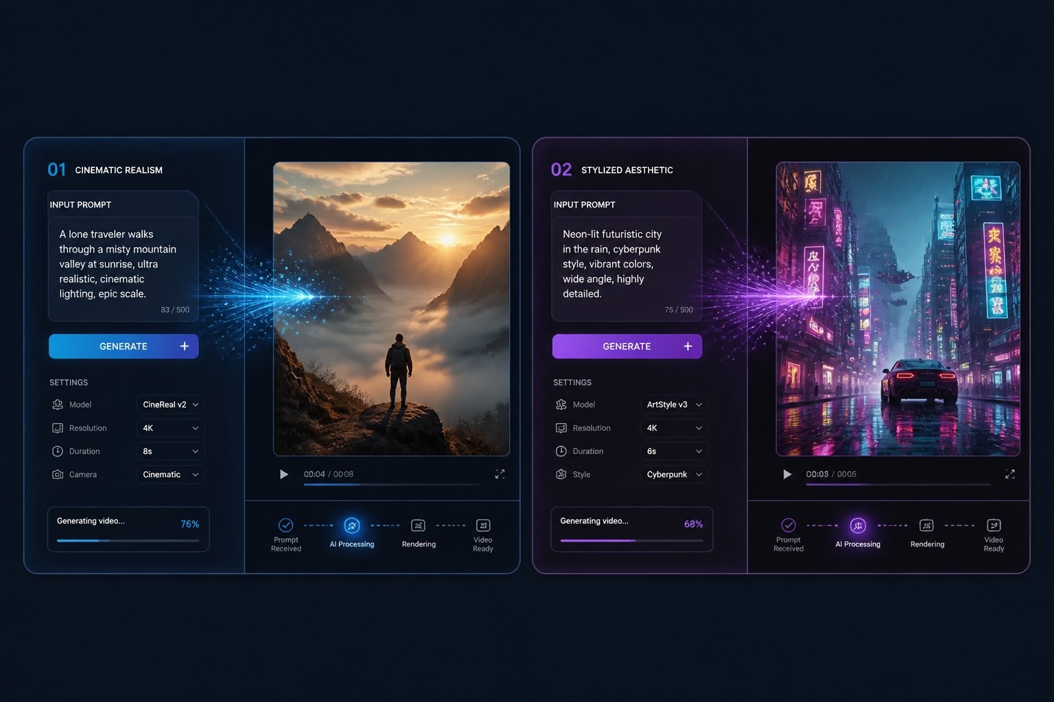 imgfree AI 文字转视频生成器首屏图片