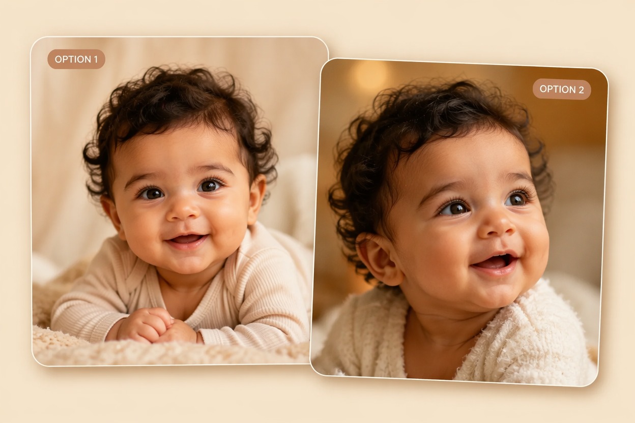 AI Baby Generator — Características visuais reconhecíveis